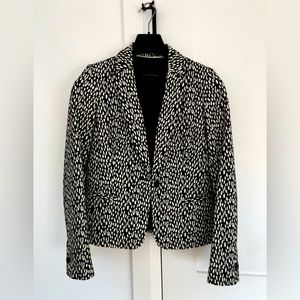 Black and white blazer